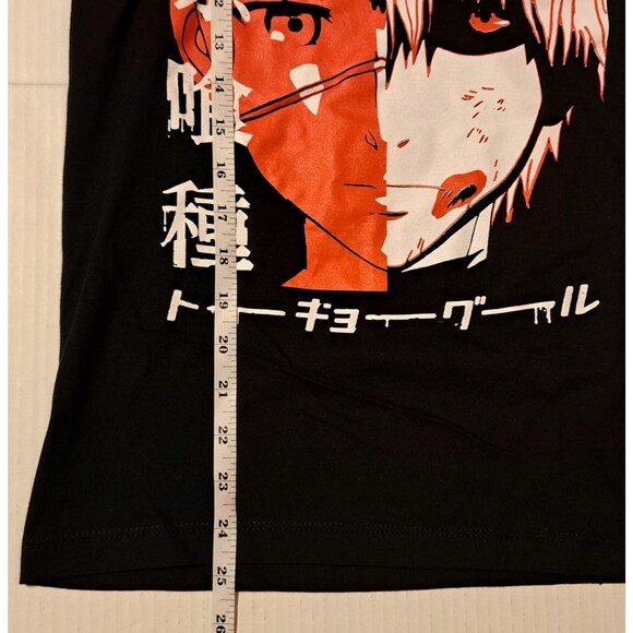 Tokyo Ghoul Kaneki Split Face Anime Graphic Tee T-Shirt Adult X-Small Black XS - Picture 5 of 5